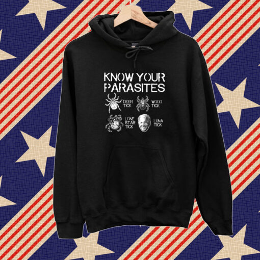 Joe Biden Know Your Parasites Deer Tick Wood Tick Lone Star Tick Luna Tick Shirt