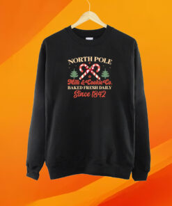 North Pole Milk & Cookie Co. Baked Fresh Daily Since 1842 Christmas Shirt