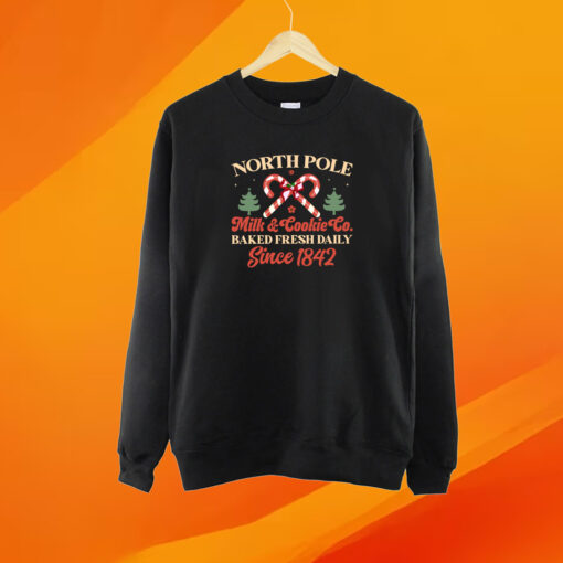 North Pole Milk & Cookie Co. Baked Fresh Daily Since 1842 Christmas Shirt