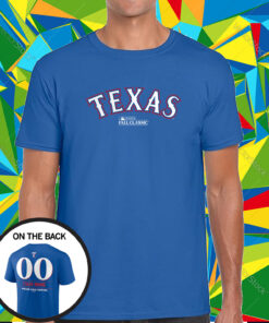 Texas Rangers 2023 American League Champions Custom Name Number T-Shirt