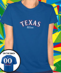 Texas Rangers 2023 American League Champions Custom Name Number T-Shirt