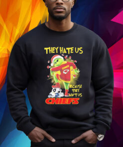 They Hate Us Because They Ain’t Us Kansas City Chief Grinch Santa Christmas Shirts