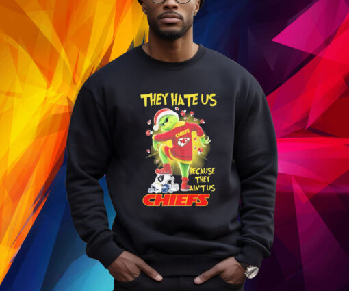 They Hate Us Because They Ain’t Us Kansas City Chief Grinch Santa Christmas Shirts