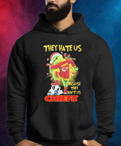 They Hate Us Because They Ain’t Us Kansas City Chief Grinch Santa Christmas Shirts