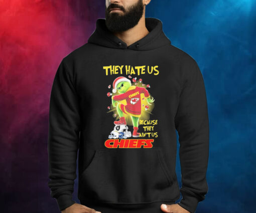 They Hate Us Because They Ain’t Us Kansas City Chief Grinch Santa Christmas Shirts