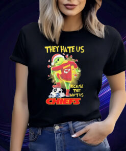 They Hate Us Because They Ain’t Us Kansas City Chief Grinch Santa Christmas Shirts