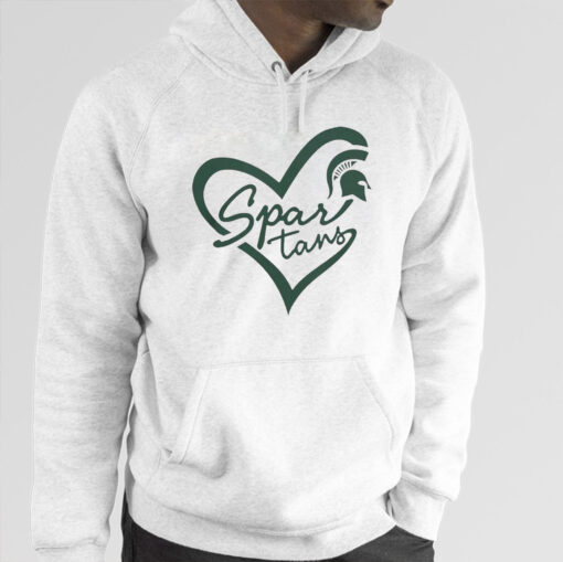 Michigan State Spartans Script Heart MSU TShirt