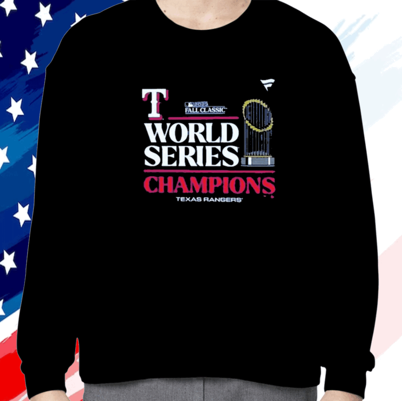 Texas Rangers Fanatics Branded 2023 World Series Champions Locker Room Sweatshirt