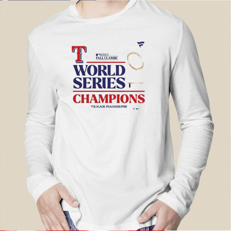 Rangers 2023 World Series Champions Locker Room Long Sleeve Shirt
