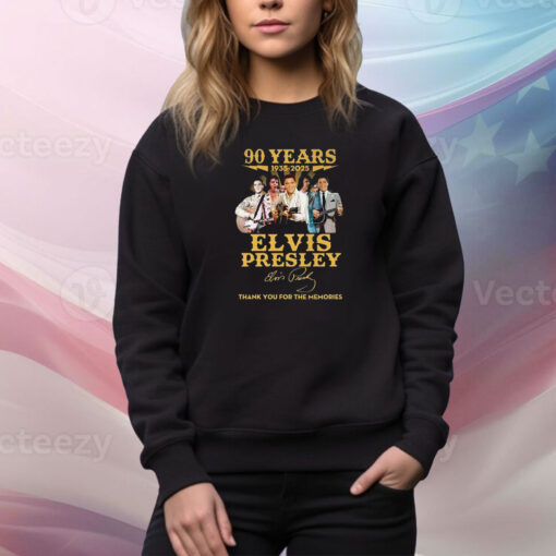 90 Years 1935 – 2025 Elvis Presley Thank You For The Memories SweatShirt