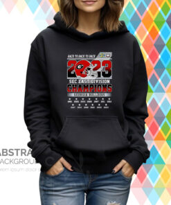 Back To Back To Back 2023 SEC East Division Champions Georgia Bulldogs Hoodie T-Shirt
