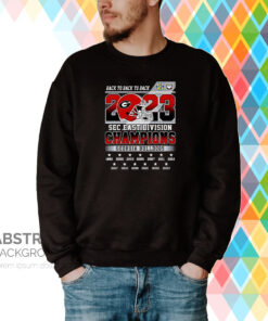 Back To Back To Back 2023 SEC East Division Champions Georgia Bulldogs Hoodie T-Shirts