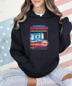 Experience an out of this world sound Soundwave portable cassette player and recorder with Cybertron advanced stereo system shirt