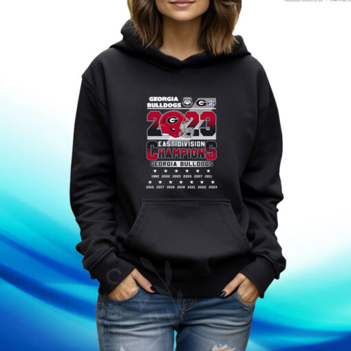 Georgia Bulldogs 2023 Sec East Champions Hoodie T-Shirts