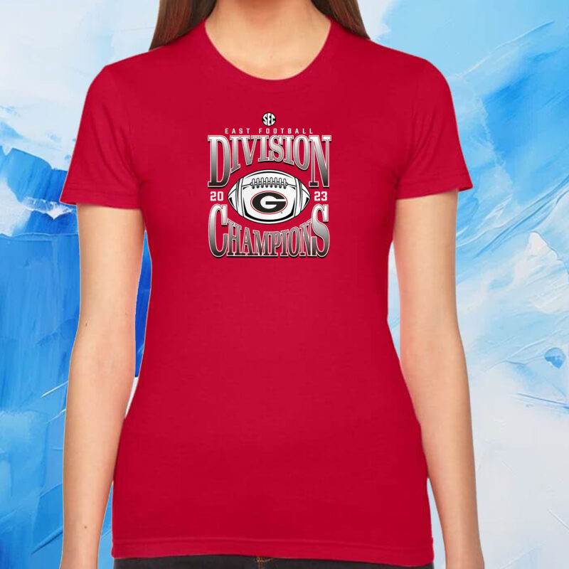 Georgia Bulldogs 2023 Sec East Football Division Champions Goal Line Stand Hoodie T-Shirts