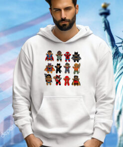 Gingerbread Heroes and Villains cartoon shirt