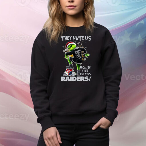 Grinch They Hate Us because They Ain’t Us Las Vegas Raiders Hoodie SweatShirt