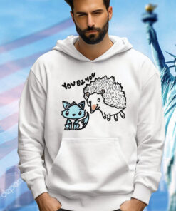 Hedgehog and fox blue you be you meets quills shirt