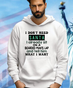 I don’t need santa I already sit on a bearded man’s lap shirt