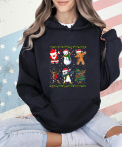 Jolly Dabbing Santa Festive Friends A Merry Christmas Squad T-Shirt