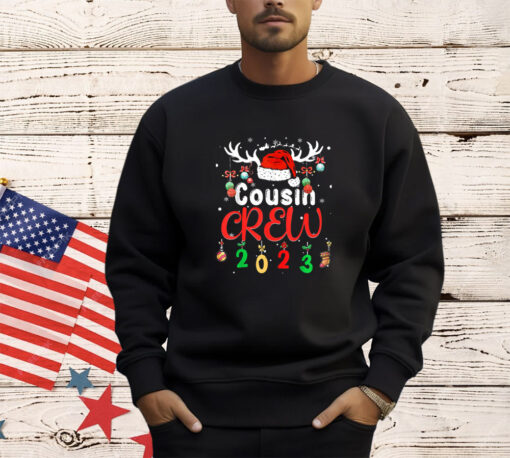 Matching Family Christmas Cousin Crew 2023 Elf Squad Xmas PJ T-Shirt