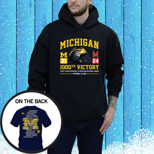 Michigan Wolverines 1000th Victory First Team In History To Win 1000 Division 1 Games November 18, 2023 SweatShirts