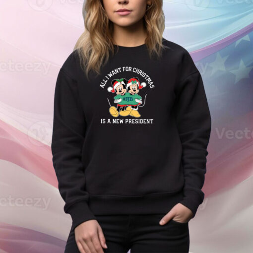 Mickey And Minnie Mouse All I Want For Christmas Is A New President SweatShirt