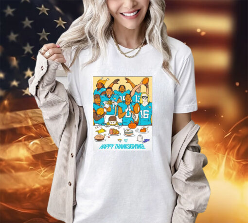 Players Jacksonville Jaguars we’re thankful for DUUUVAL of you Happy Thanksgiving shirt