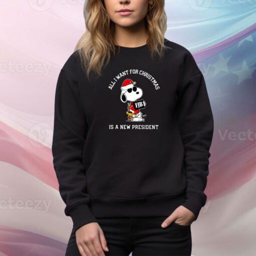 Snoopy All I Want For Christmas Is A New President SweatShirt