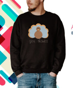 Thanksgiving Give Thanks Printed Casual Hoodie T-Shirts