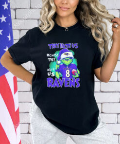 The Grinch they hate us because they ain’t us Baltimore Ravens 2023 shirt