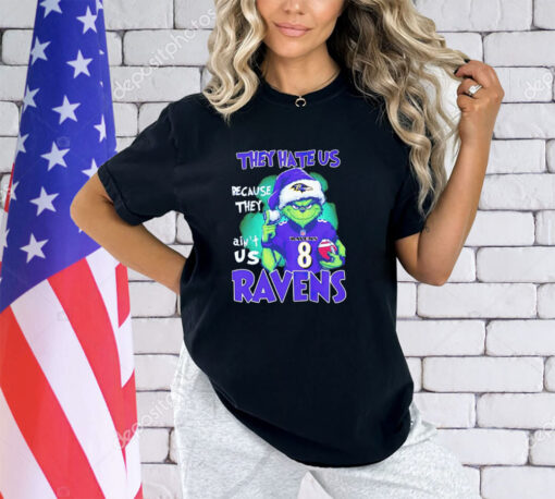 The Grinch they hate us because they ain’t us Baltimore Ravens 2023 shirt