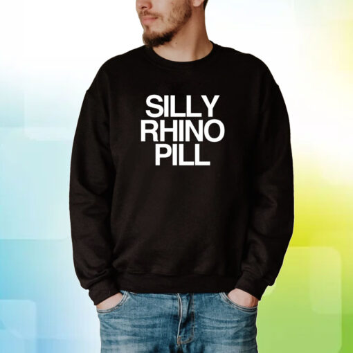 Tisakorean Silly Rhino Pill Hooded Hoodie Shirt