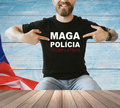 Trumplatinos24 Maga Polícia Trump Latinos T-Shirt