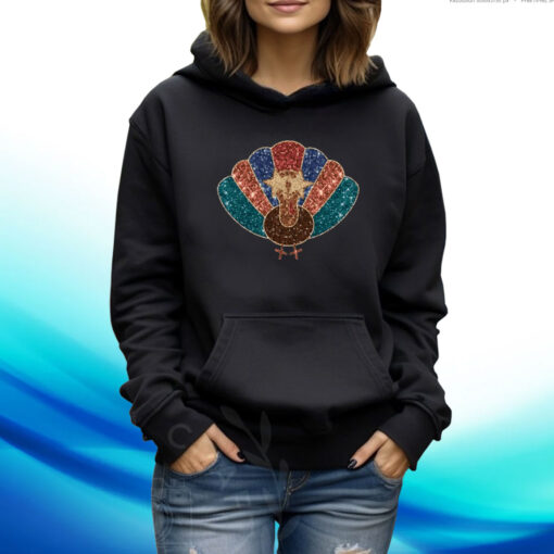 Vintage Turkey Thanksgiving Print Casual Hoodie T-Shirt