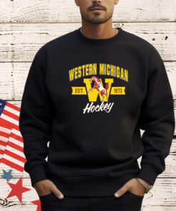 Western Michigan Broncos Brown 50th Anniversary Of Hockey est 1973 shirt