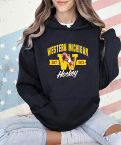 Western Michigan Broncos Brown 50th Anniversary Of Hockey est 1973 shirt