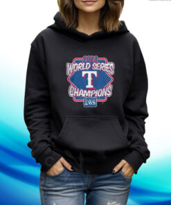 Women’s wear Texas rangers majestic threads red 2023 world series champions Hoodie Shirt