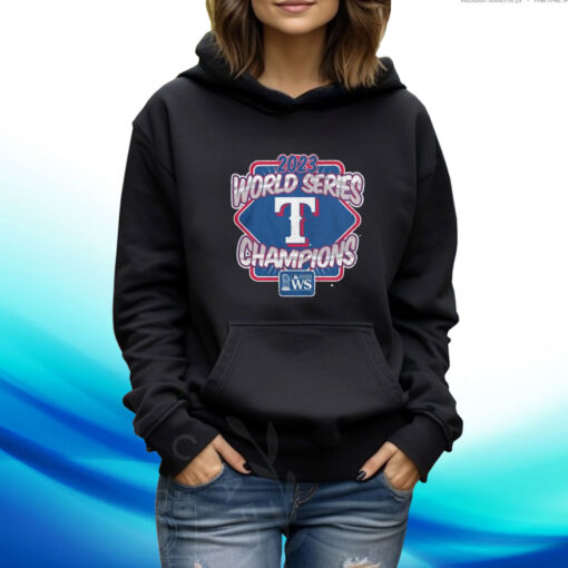 Women’s wear Texas rangers majestic threads red 2023 world series champions Hoodie Shirt