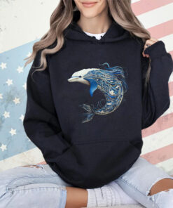 beautiful white blue whale dolphin ocean save fish sea world T-Shirt