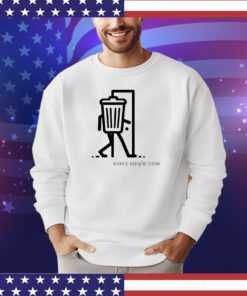 Trash can walking every single time shirt