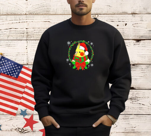 Cockatiel Santa hat Christmas shirt