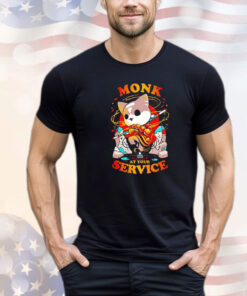 Cat monk at your service shirt