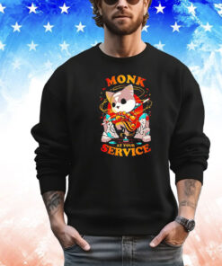 Cat monk at your service shirt