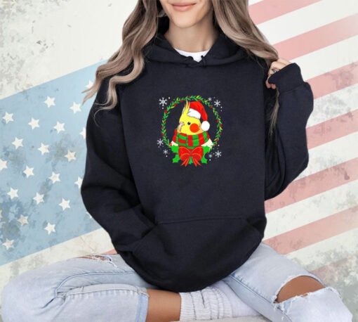 Cockatiel Santa hat Christmas shirt