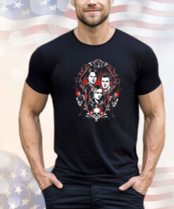 Damon Salvatore Stefan Salvatore and Elena Gilbert The Vampire Diaries retro shirt