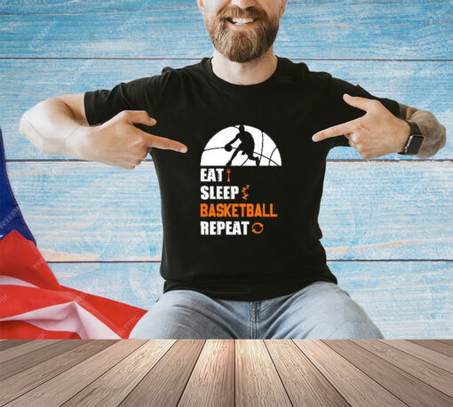 Eat sleep basketball repeat T-shirt