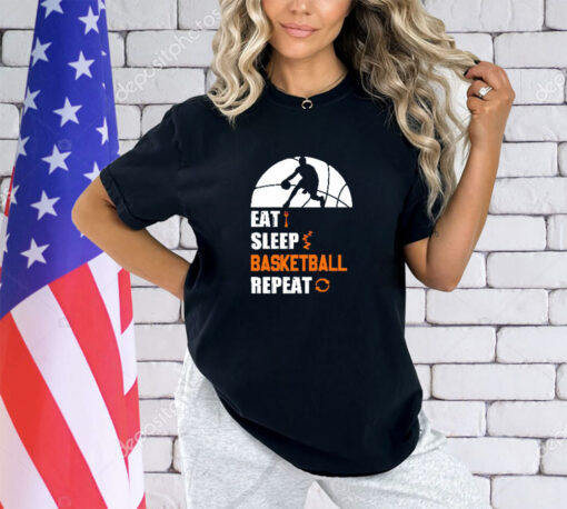 Eat sleep basketball repeat T-shirt