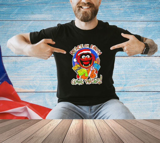 Elmo Sesame Street peace on earth gimme presents shirt