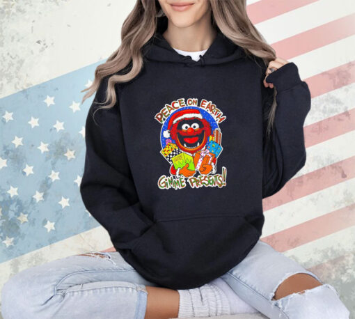 Elmo Sesame Street peace on earth gimme presents shirt